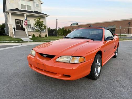 Orange 1996 Ford Mustang GT