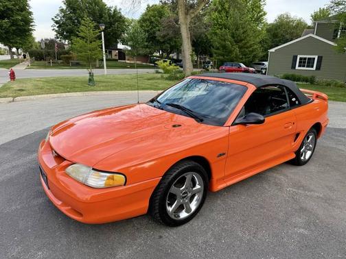 Orange 1996 Ford Mustang GT