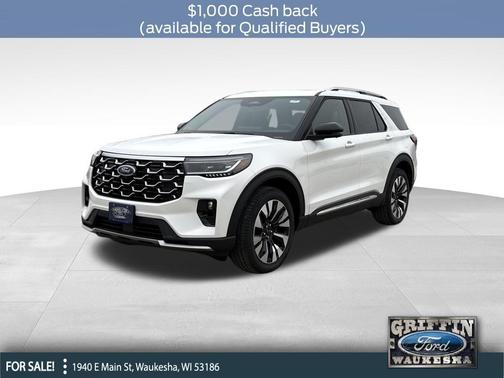 Star White Metallic Tri-Coat 2026 Ford Explorer Platinum