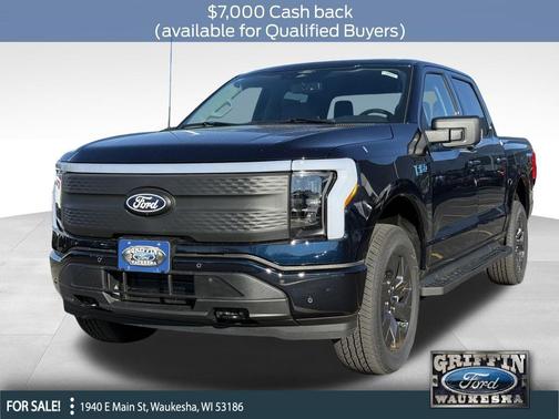 Antimatter Blue Metallic 2025 Ford F-150 Lightning Flash