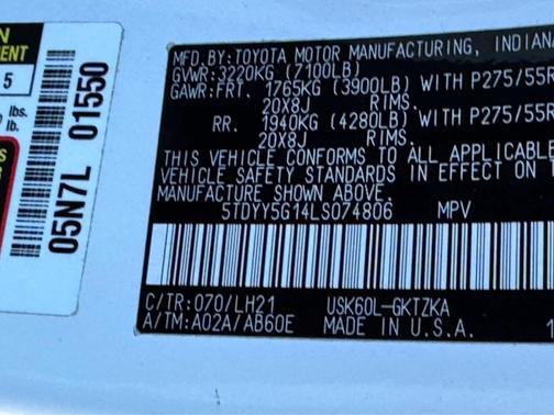 2020 Toyota Sequoia Platinum