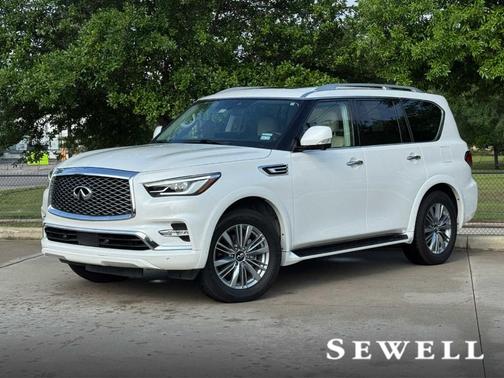 Moonstone White 2023 INFINITI QX80 Luxe