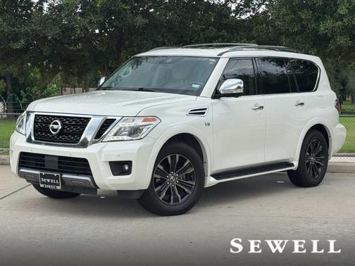 White 2020 Nissan Armada Platinum