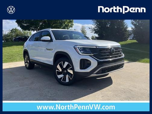 Opal White Pearl 2026 Volkswagen Atlas Cross Sport 2.0T SE w/Technology 4MOTION