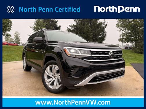 Deep Black Pearl 2023 Volkswagen Atlas 2.0T SE w/Technology 4MOTION
