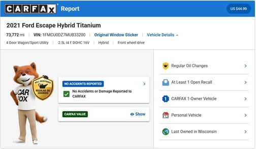 Star White Metallic 2021 Ford Escape Titanium