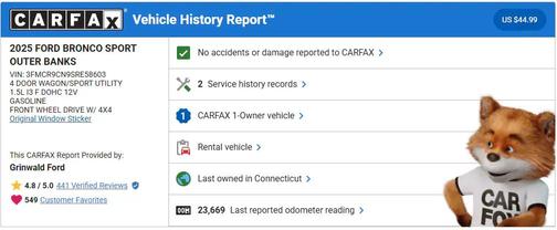 2025 Ford Bronco Sport Outer Banks