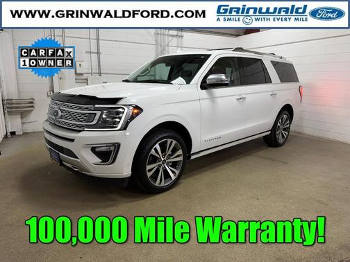 Star White Metallic Tri-Coat 2021 Ford Expedition Max Platinum