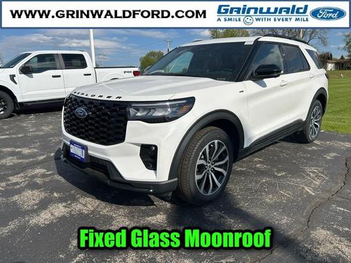 Star White Metallic Tri-Coat 2026 Ford Explorer ST-Line
