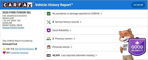 2020 Ford Fusion SEL