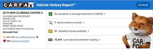 2019 MINI Clubman Cooper S