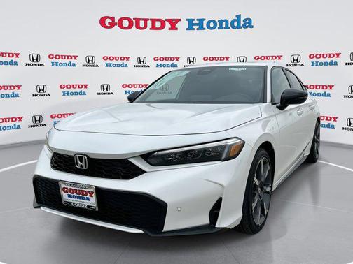 Platinum White Pearl 2026 Honda Civic Hybrid Sport Touring