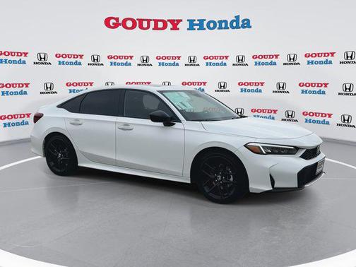 Platinum White Pearl 2026 Honda Civic Hybrid Sport
