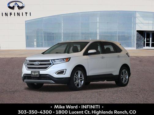 White Platinum Metallic Tri-Coat 2015 Ford Edge Titanium