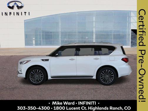 Moonstone White 2024 INFINITI QX80 SENSORY AWD