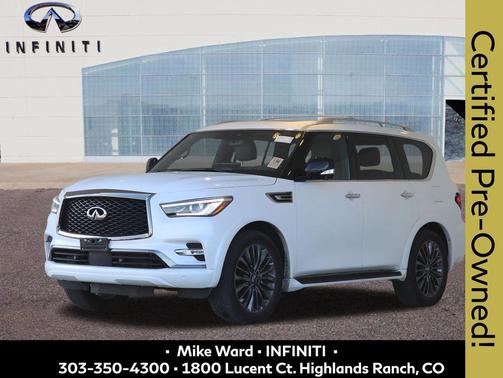 Moonstone White 2024 INFINITI QX80 SENSORY AWD