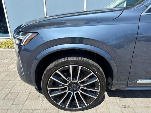 Denim Blue Metallic 2026 Volvo XC90 Plus, B6 AWD Gas (mild hybrid), Gasoline, Bright, 7 Seats