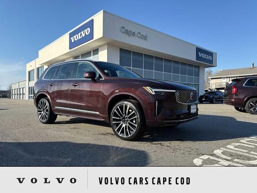 Mulberry Red Metallic 2026 Volvo XC90 Plus, B6 AWD Gas (mild hybrid), Gasoline, Bright, 7 Seats