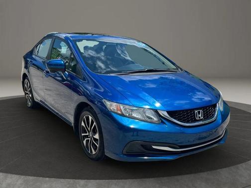 Blue 2015 Honda Civic EX
