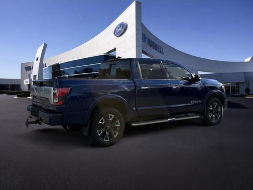 Deep Blue Pearl 2024 Nissan Titan Platinum Reserve