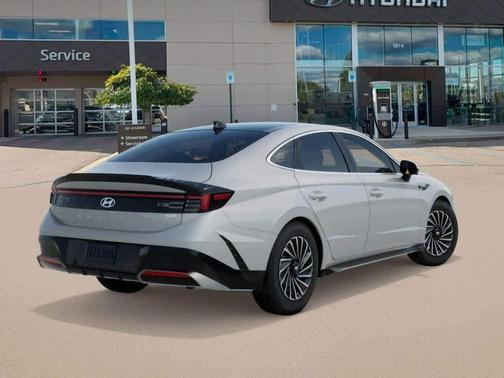 Serenity White 2026 Hyundai SONATA Hybrid Limited
