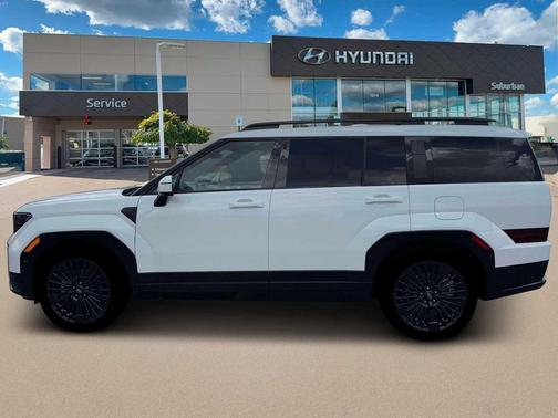 Serenity White 2026 Hyundai SANTA FE HEV Calligraphy AWD