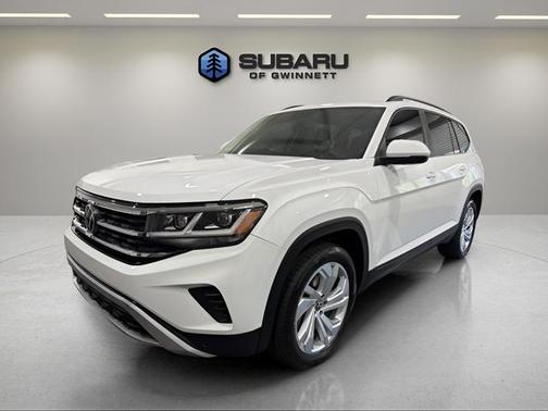Pure White 2022 Volkswagen Atlas 3.6L SE w/Technology