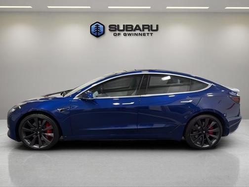 Blue 2020 Tesla Model 3 Performance