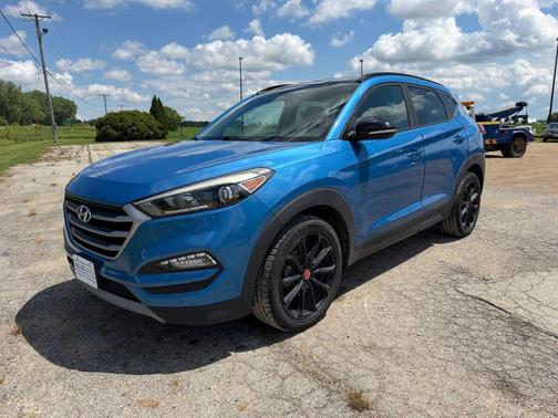 Caribbean Blue 2017 Hyundai TUCSON Night