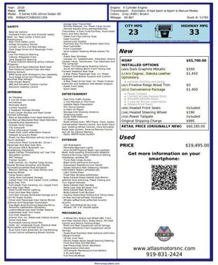 Dark Graphite Metallic 2019 BMW 530 xDrive