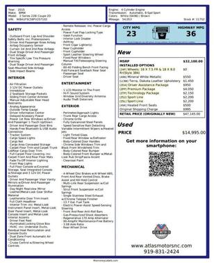 2015 BMW 228 228i Coupe 2D