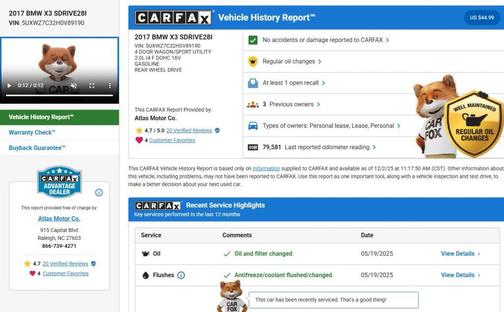 2017 BMW X3 sDrive28i