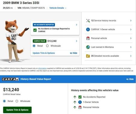 2009 BMW 335 335i Convertible 2D