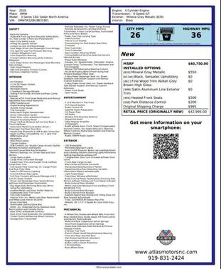 2020 BMW 330 330i Sedan 4D