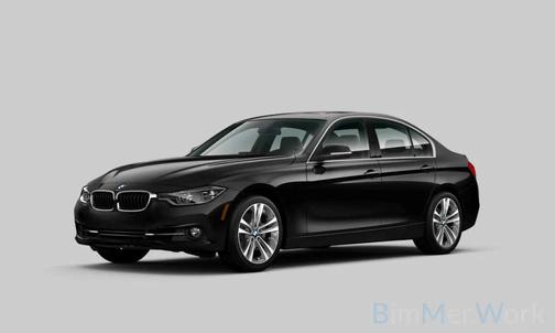 Black 2018 BMW 330 330i Sedan 4D