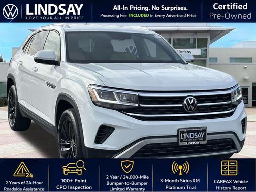 Pure White 2023 Volkswagen Atlas Cross Sport 3.6 V6 SE w/ Technology