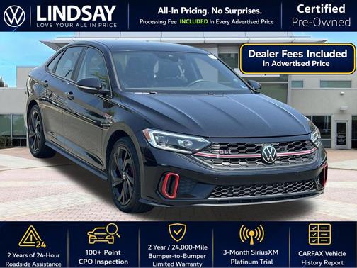 Deep Black Pearl Effect 2024 Volkswagen Jetta GLI 2.0T Autobahn