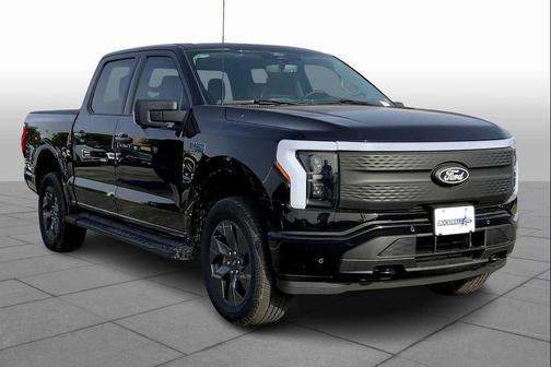 Agate Black Metallic 2025 Ford F-150 Lightning Flash