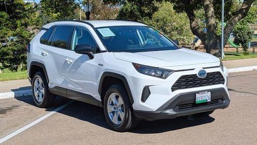Super White 2021 Toyota RAV4 Hybrid LE