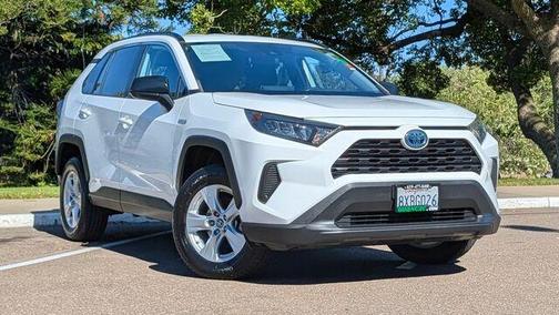 Super White 2021 Toyota RAV4 Hybrid LE