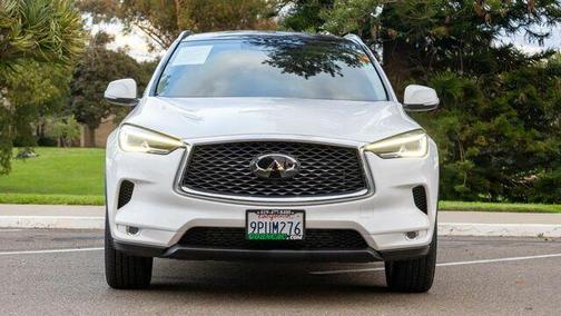 Lunar White 2021 INFINITI QX50 Luxe