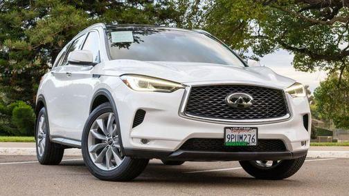 Lunar White 2021 INFINITI QX50 Luxe