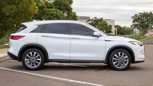 Lunar White 2021 INFINITI QX50 Luxe