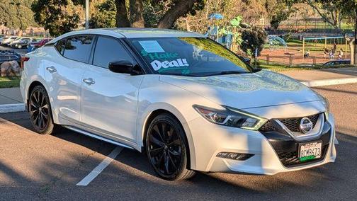 White 2017 Nissan Maxima 3.5 S