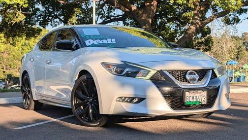 White 2017 Nissan Maxima 3.5 S
