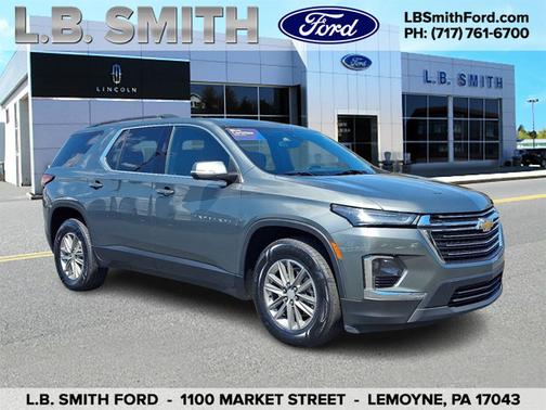 Silver Sage Metallic 2022 Chevrolet Traverse LT CLOTH