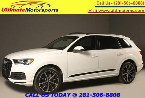 Glacier White Metallic 2021 Audi Q7 55 Premium Plus