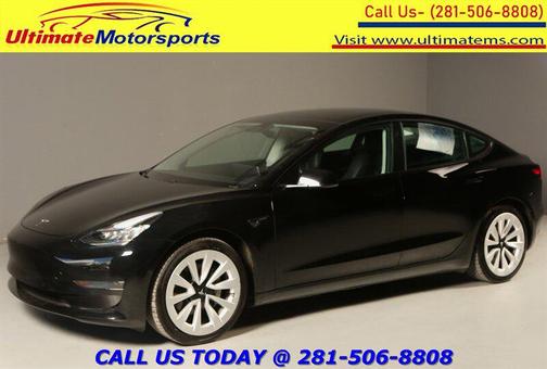 Solid Black 2021 Tesla Model 3 Standard Range Plus