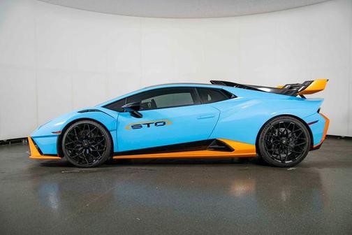 Blu Laufey Metallic 2021 Lamborghini Huracan STO Coupe