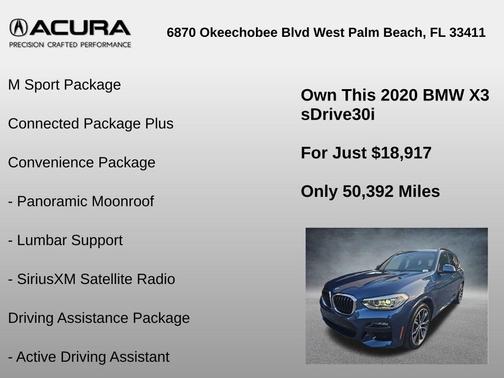 2020 BMW X3 sDrive30i